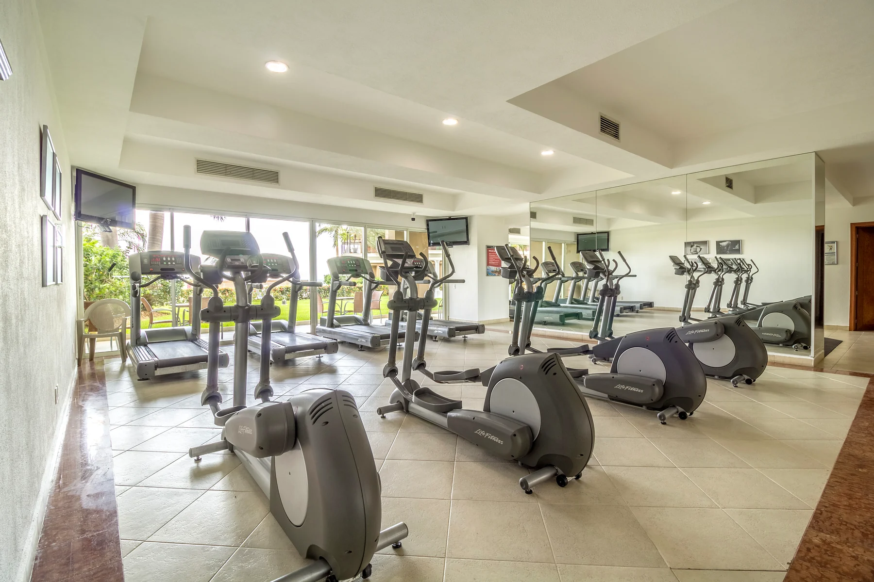 The equipped gym at the Grand Venetian