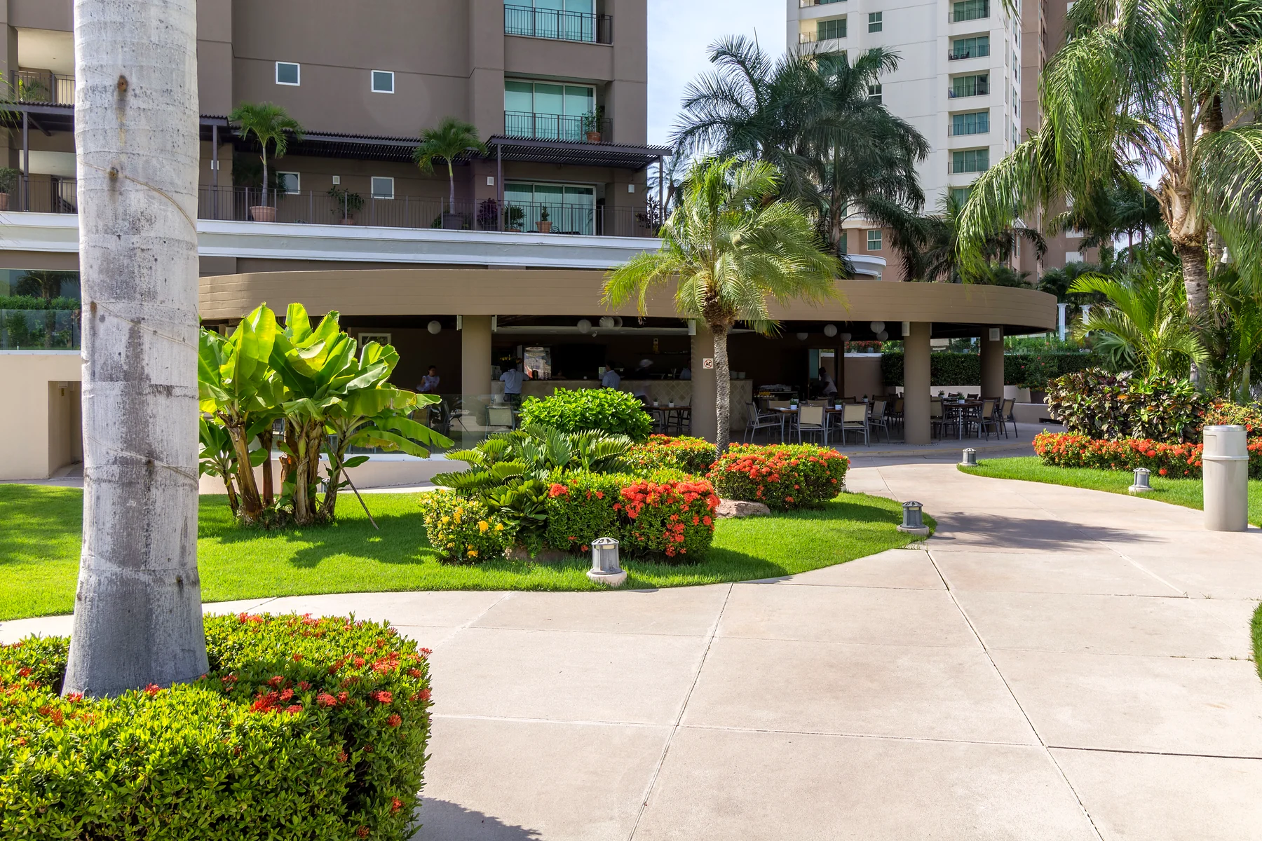 The tropical gardens of the Grand Venetian